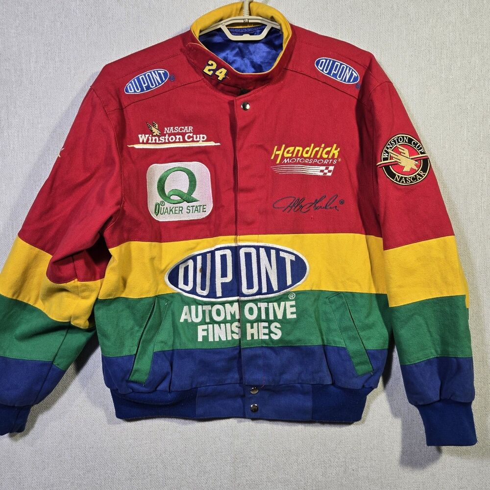 Jeff Hamilton Racing Collection Jacket Winston NASCAR Rainbow MED